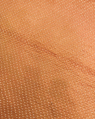 Light Golden Yellow & Peach Shaded Munga Silk Bandhani Saree - SindhoiPatolaArt
