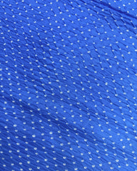 Light Green & Blue Shaded Munga Silk Bandhani Saree - SindhoiPatolaArt
