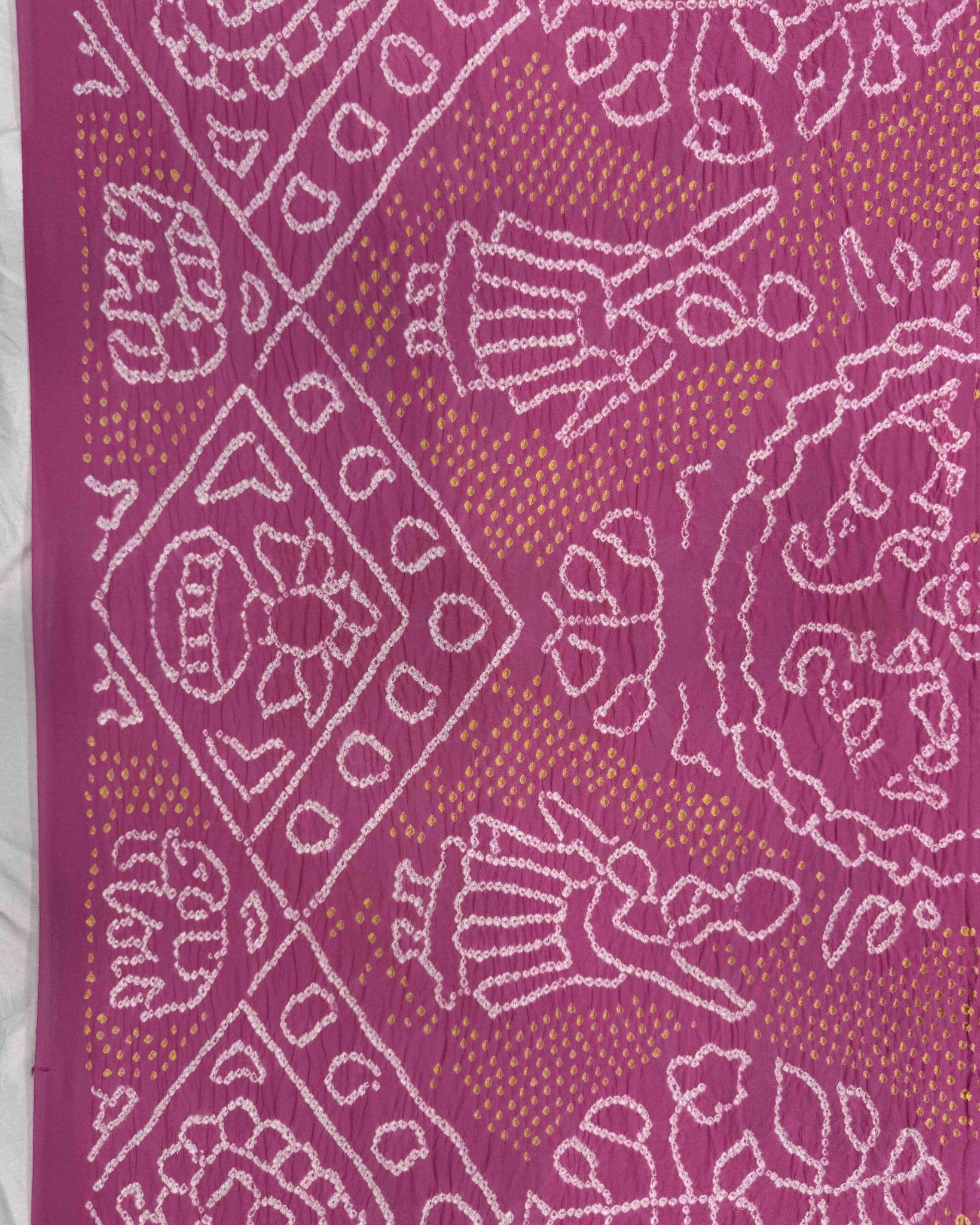 Light Pink Georgette Bandhani Dupatta - SindhoiPatolaArt