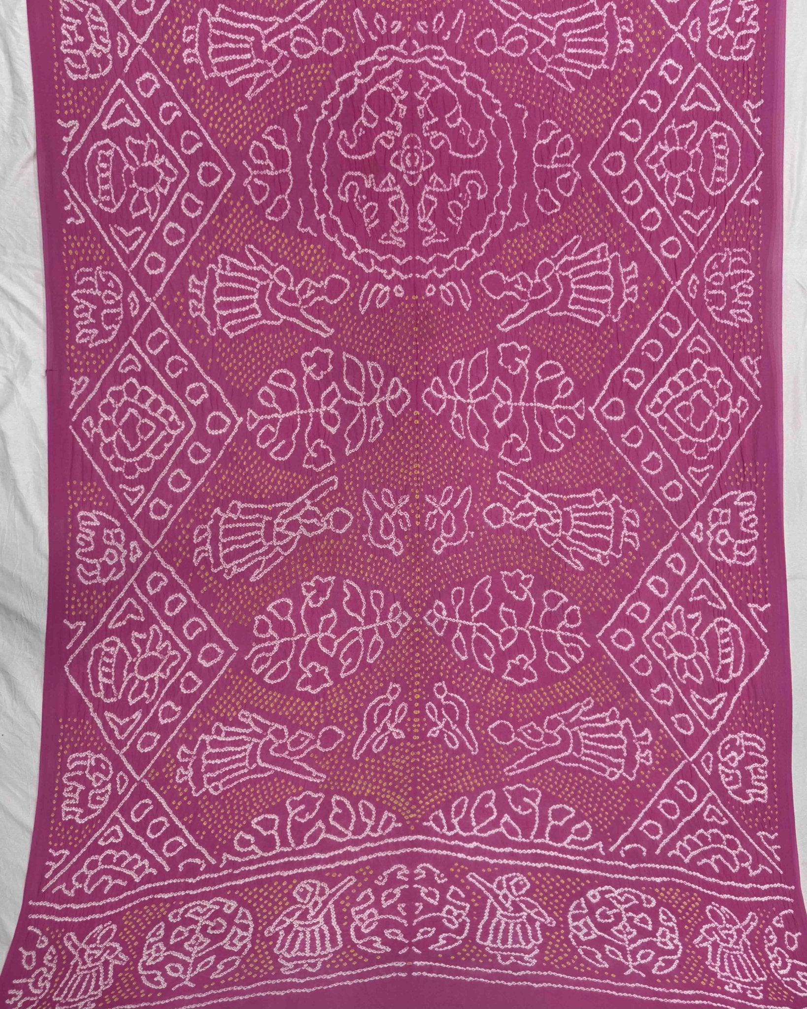 Light Pink Georgette Bandhani Dupatta - SindhoiPatolaArt