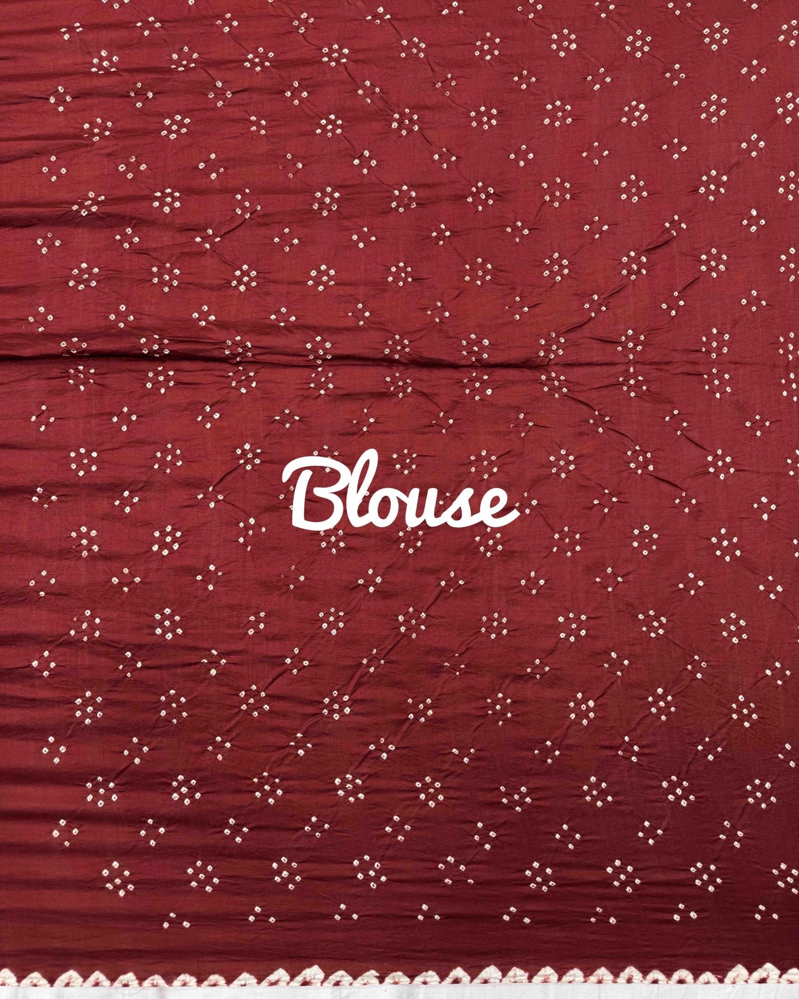 Maroon & Light Brown Picchwai Bandhani Saree - SindhoiPatolaArt