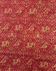Maroon & Red Narikunj Patola Saree - SindhoiPatolaArt