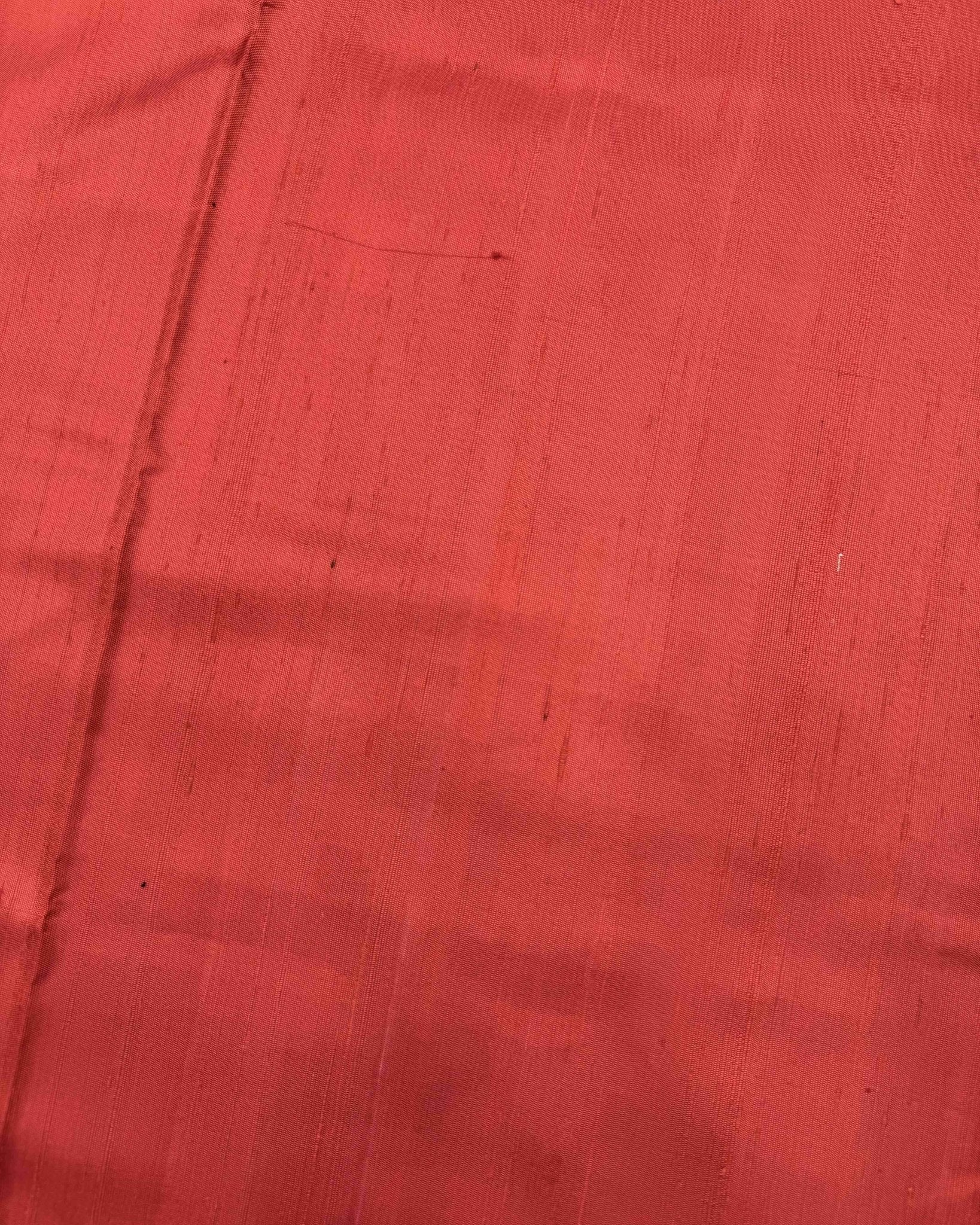 Maroon & Red Plain Raw Silk Patola Saree - SindhoiPatolaArt