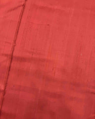 Maroon & Red Plain Raw Silk Patola Saree - SindhoiPatolaArt