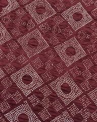 Maroon & Red Shaded Muga Silk Pen Kamalkari Bandhani Saree - SindhoiPatolaArt