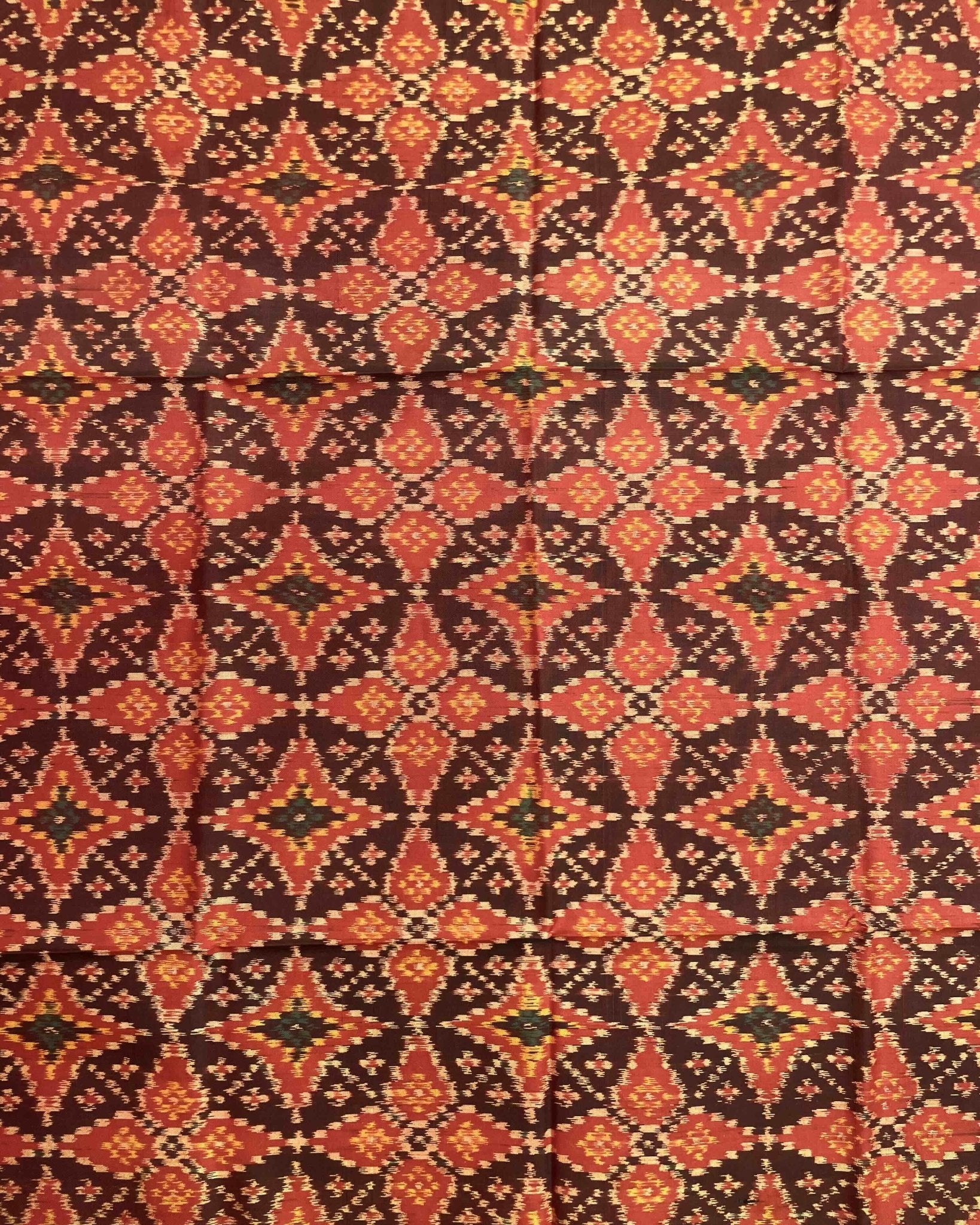 Maroon & Red Solsitara Design Patola Dupatta - SindhoiPatolaArt