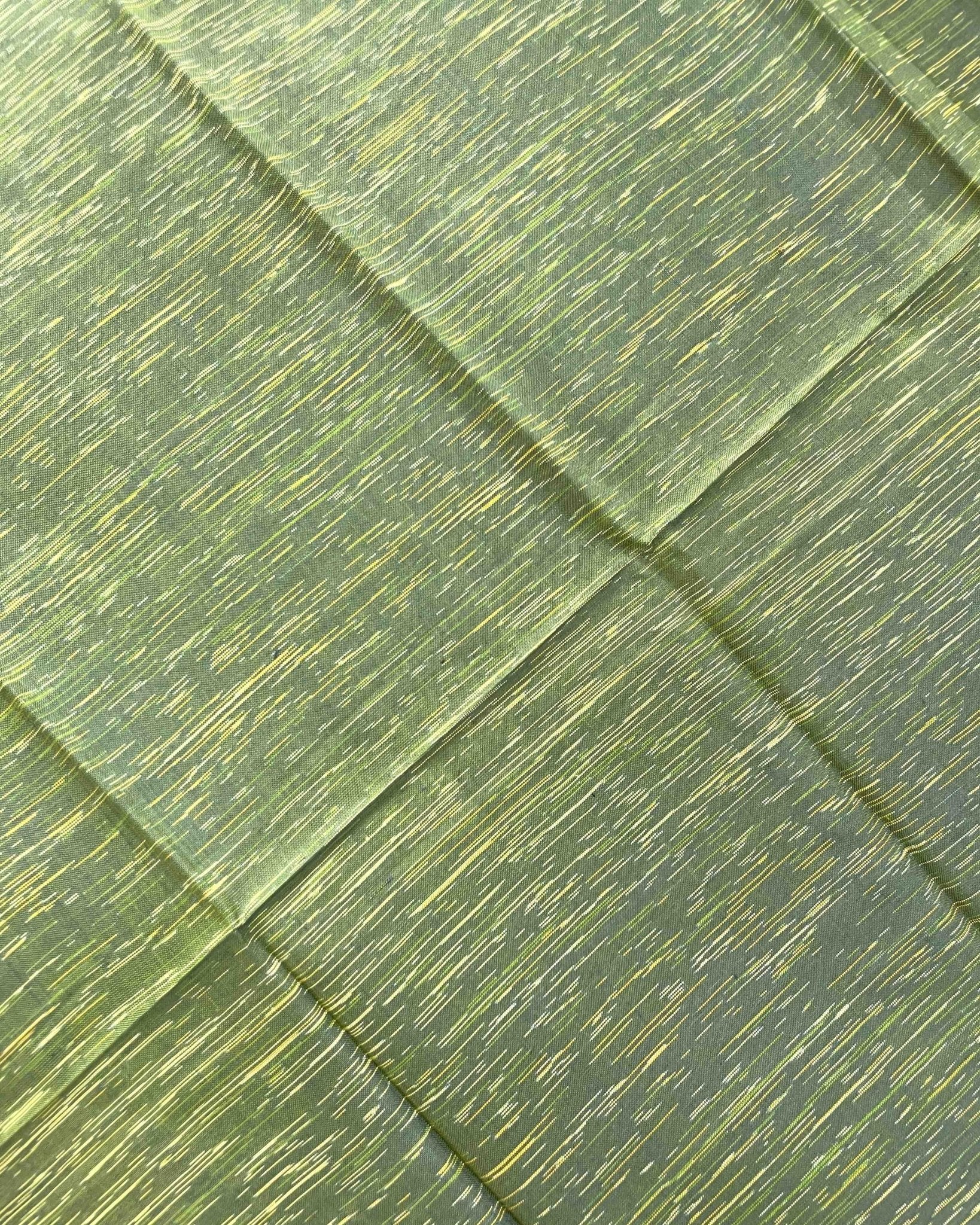 Mehendi Green Distortion With Narikunj Pallu Patola Stole - SindhoiPatolaArt