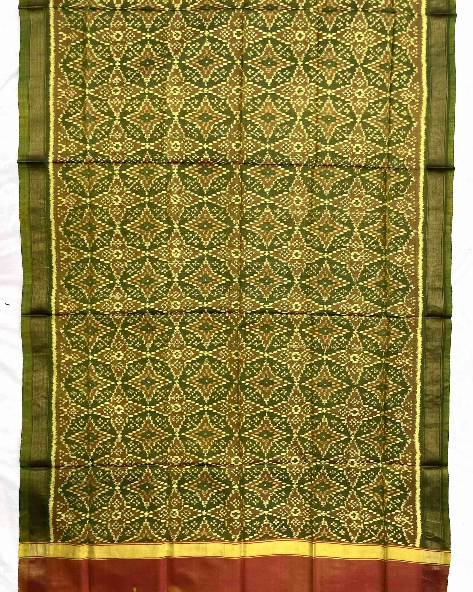 Mehendi Solsitara Design Patola Dupatta - SindhoiPatolaArt