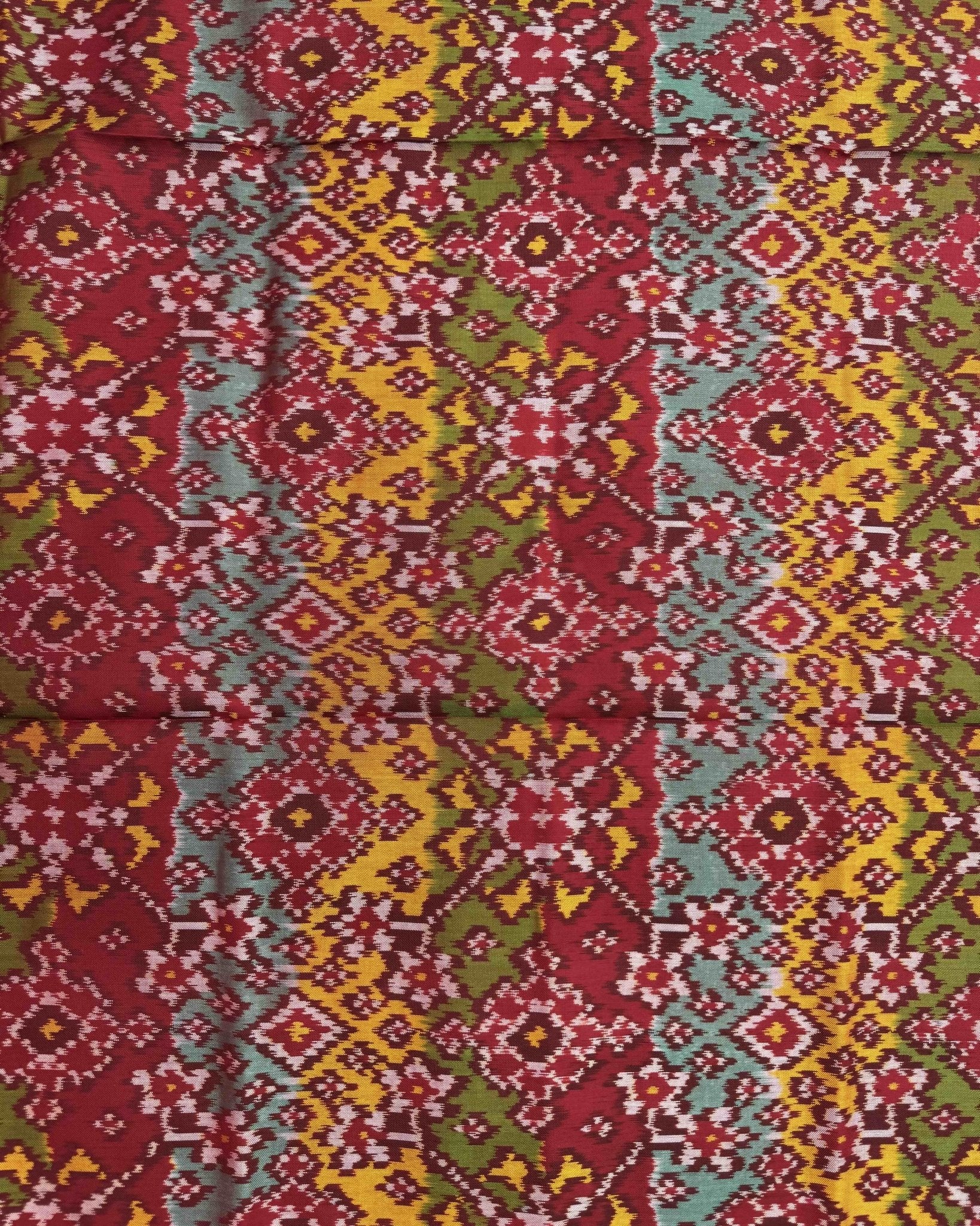 Multicolour Navratan Patola Dupatta - SindhoiPatolaArt