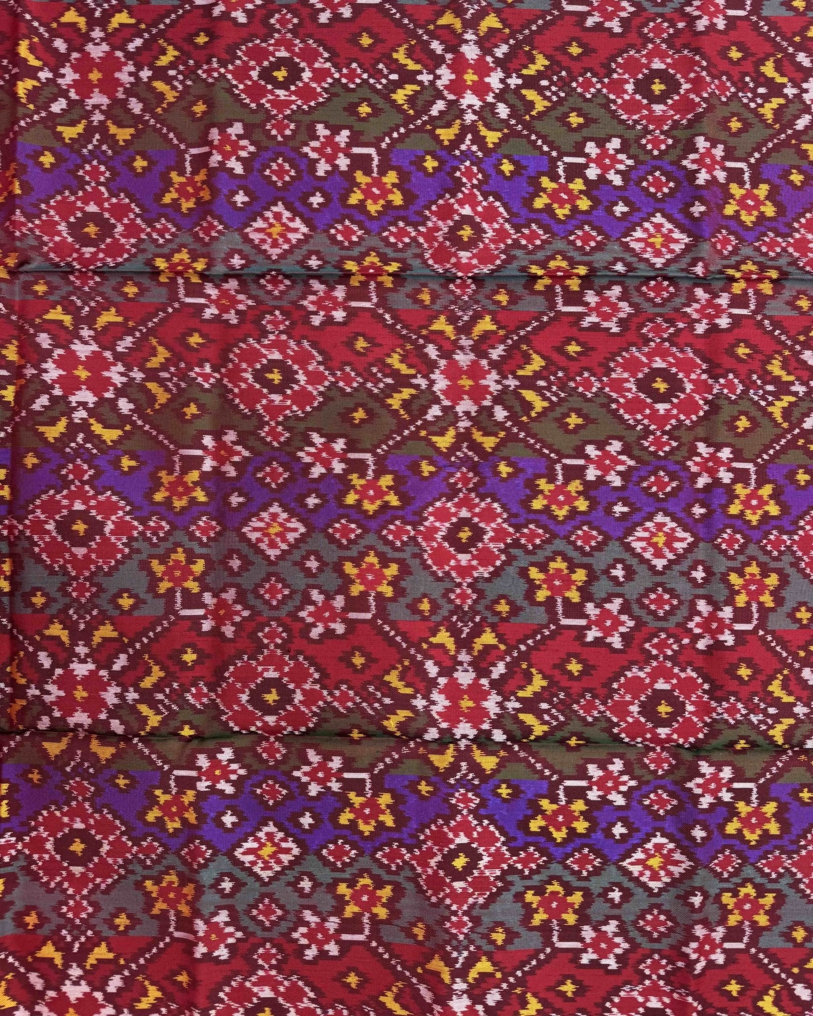 Multicolour Navratan Patola Dupatta - SindhoiPatolaArt