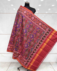 Multicolour Navratan Patola Dupatta - SindhoiPatolaArt