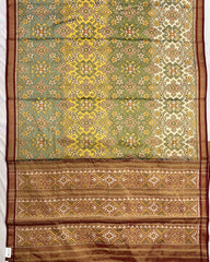 Multicolour Navratan Tissue Patola Saree - SindhoiPatolaArt