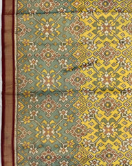 Multicolour Navratan Tissue Patola Saree - SindhoiPatolaArt