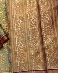 Multicolour Navratan Tissue Patola Saree - SindhoiPatolaArt
