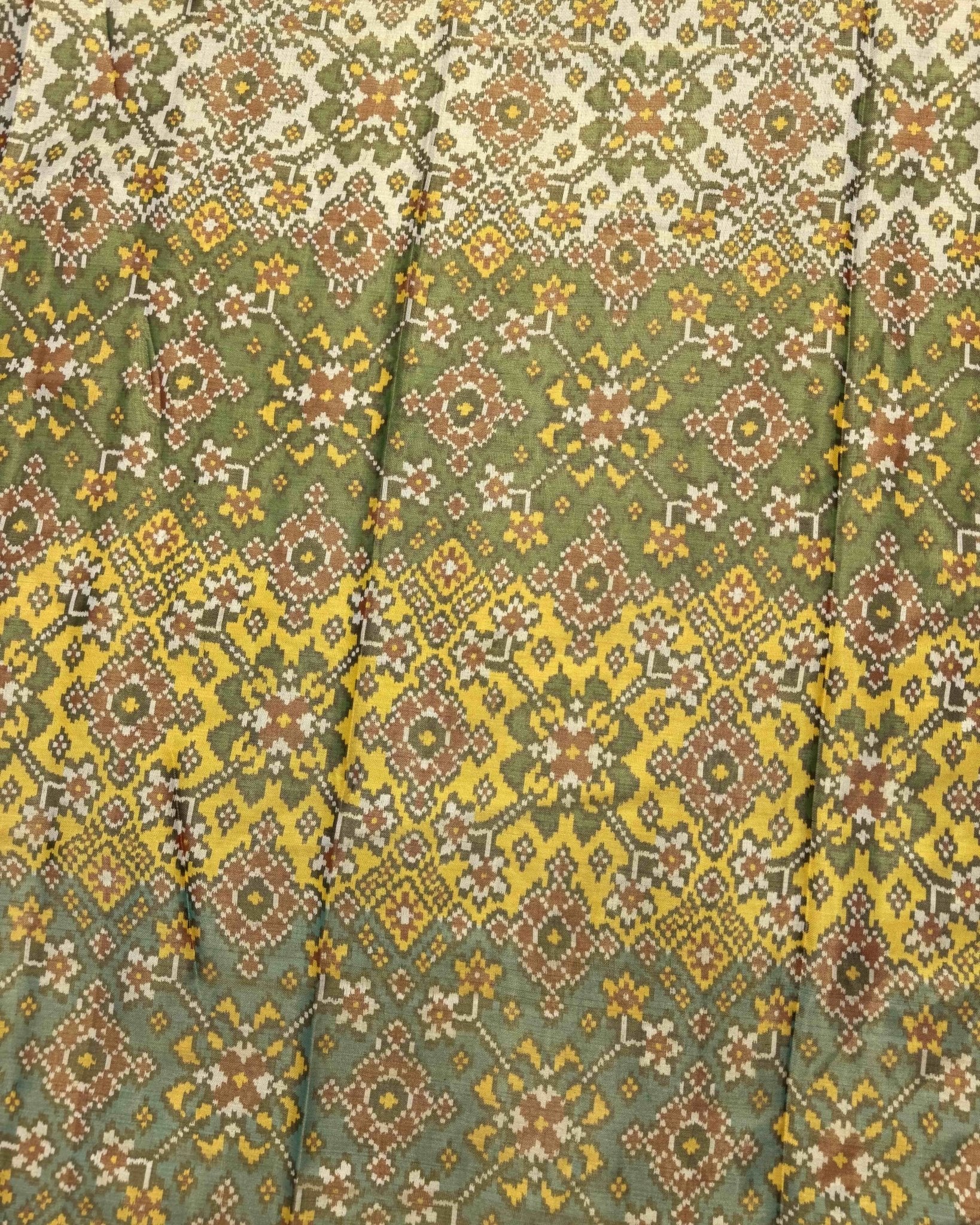 Multicolour Navratan Tissue Patola Saree - SindhoiPatolaArt