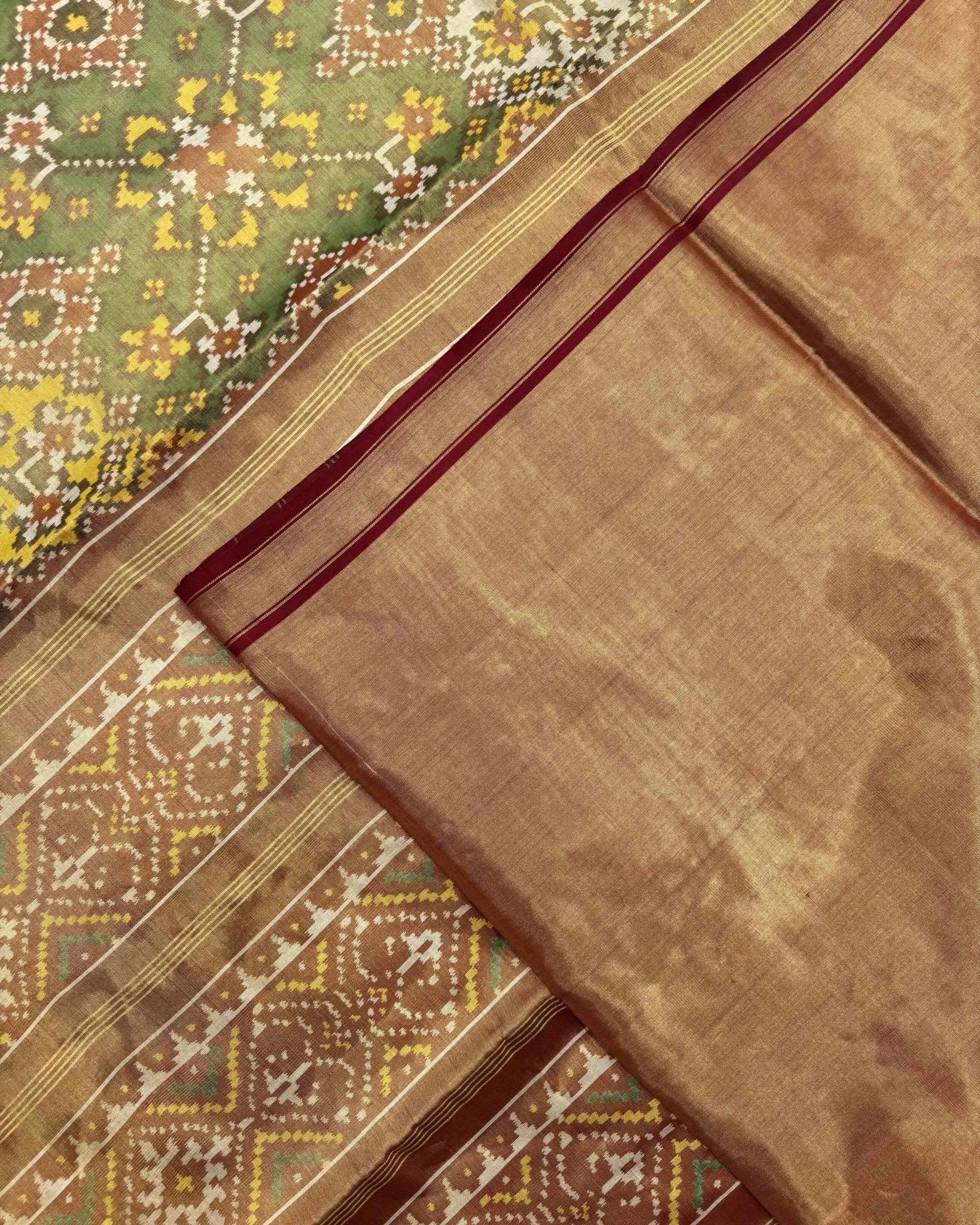 Multicolour Navratan Tissue Patola Saree - SindhoiPatolaArt