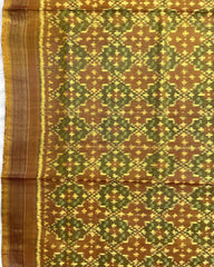 Mustard Yellow Buttonful Design Patola Dupatta - SindhoiPatolaArt
