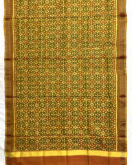 Mustard Yellow Buttonful Design Patola Dupatta - SindhoiPatolaArt