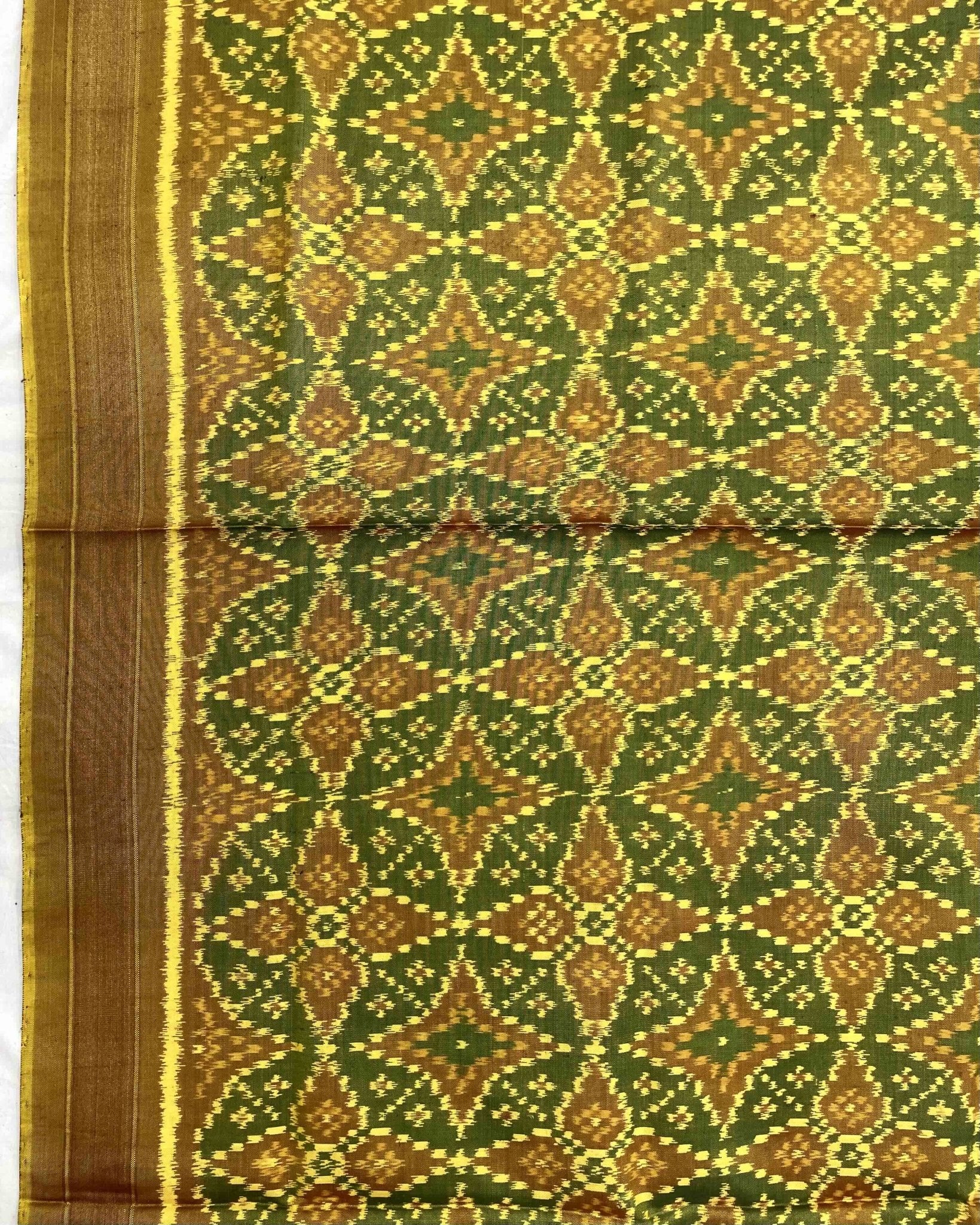 Mustard Yellow Solsitara Design Patola Dupatta - SindhoiPatolaArt