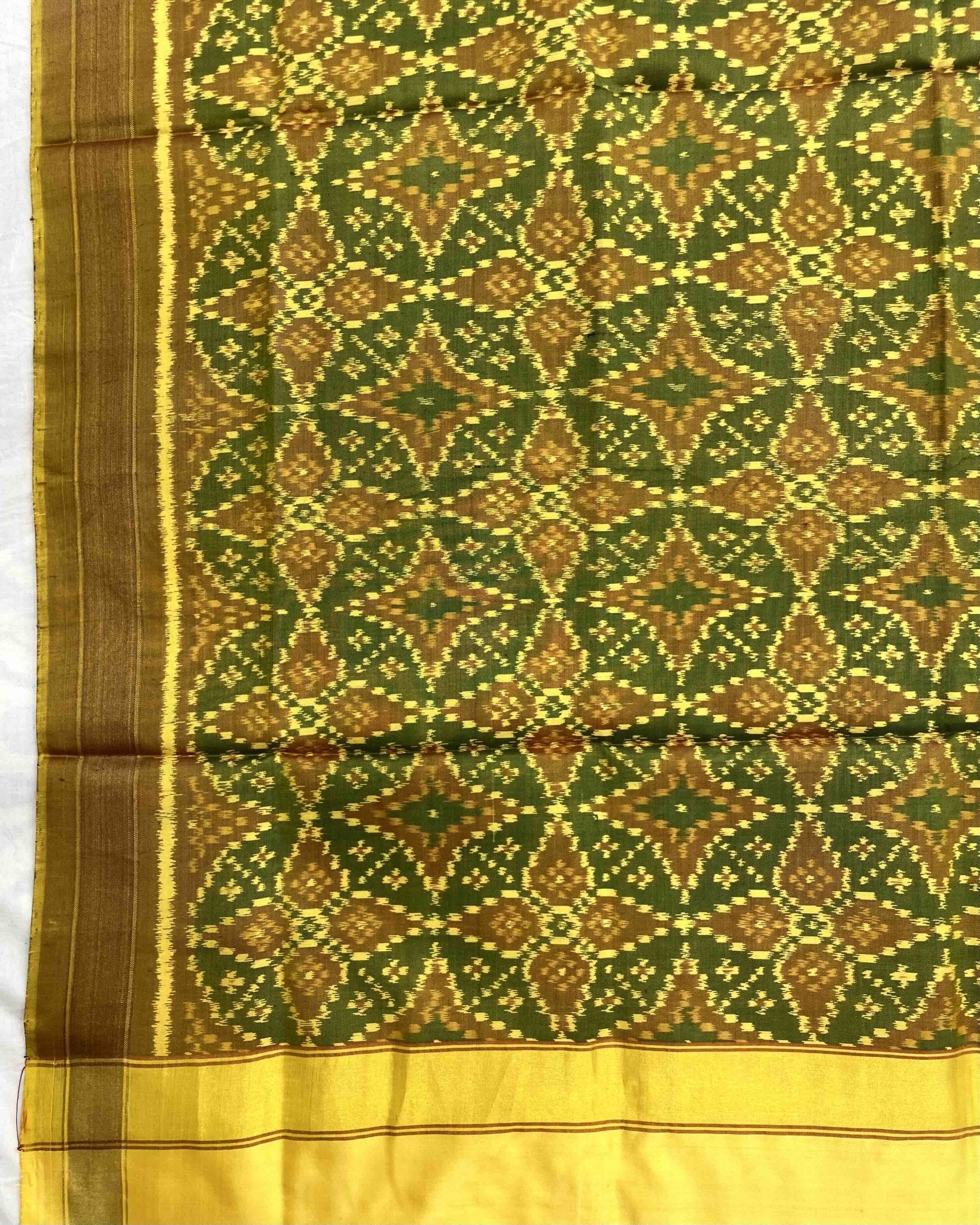 Mustard Yellow Solsitara Design Patola Dupatta - SindhoiPatolaArt