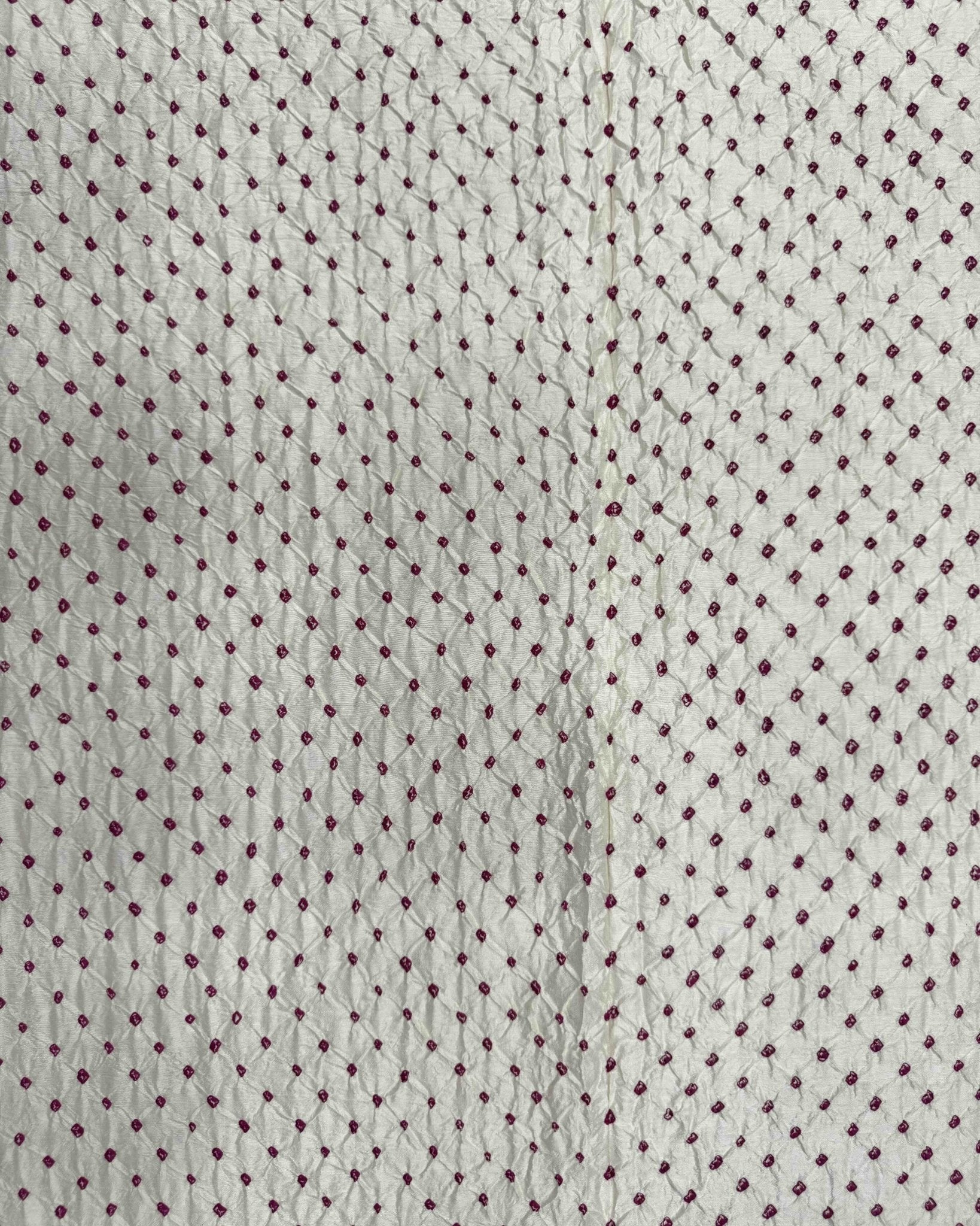 Off white & Pink Kanchipuram Bandhani Dupatta - SindhoiPatolaArt