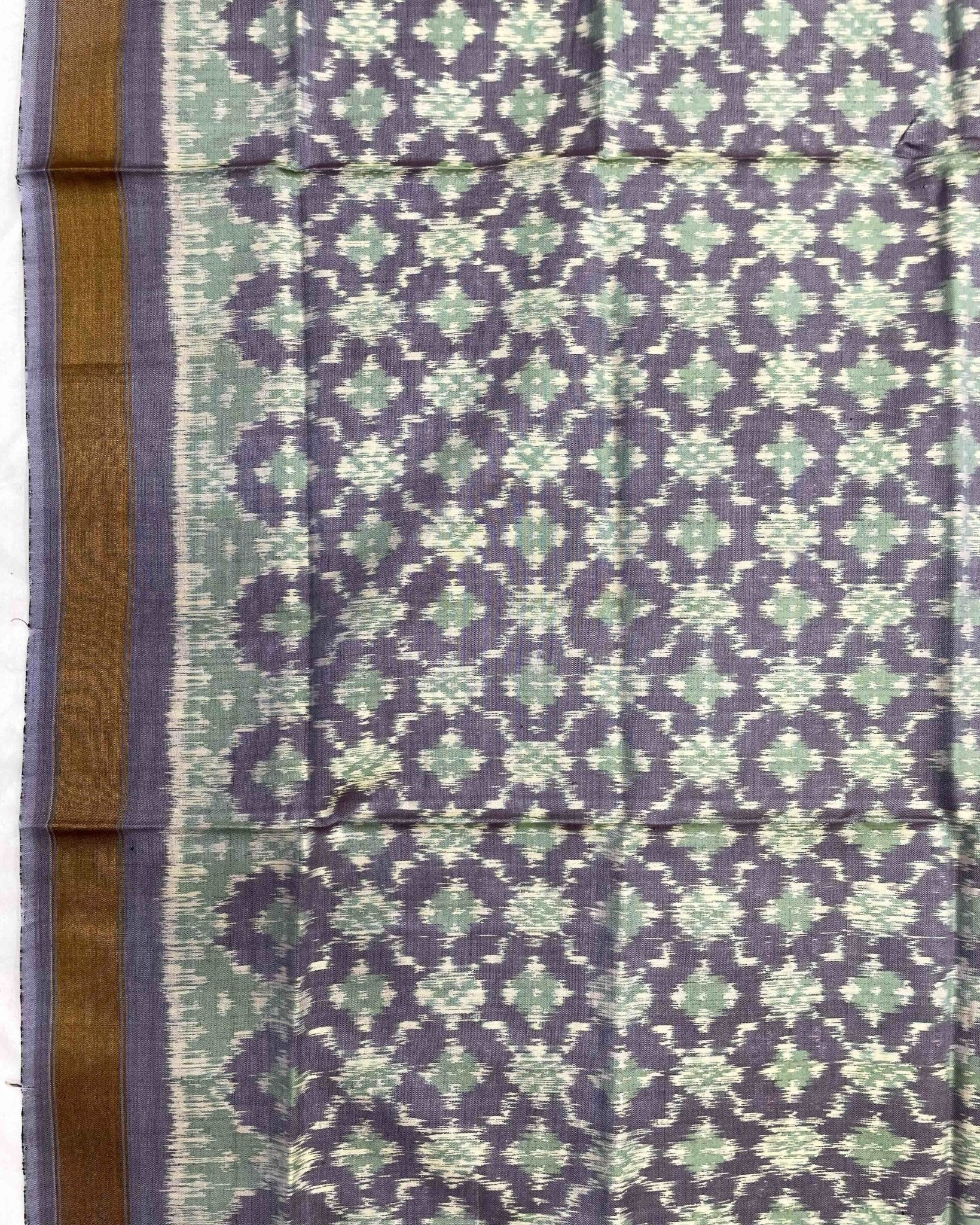 Onion Grey Buttonful Design Patola Dupatta - SindhoiPatolaArt