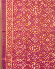 Peach Pink Navratan Designer Patola Dupatta - SindhoiPatolaArt