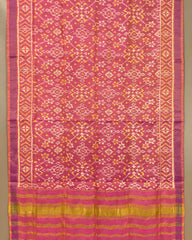 Peach Pink Navratan Designer Patola Dupatta - SindhoiPatolaArt