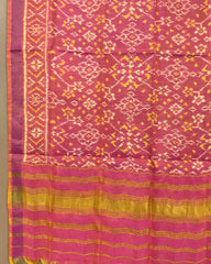 Peach Pink Navratan Designer Patola Dupatta - SindhoiPatolaArt