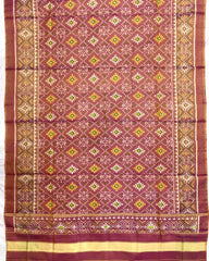 Peach Pink Panchanda Patola Dupatta - SindhoiPatolaArt