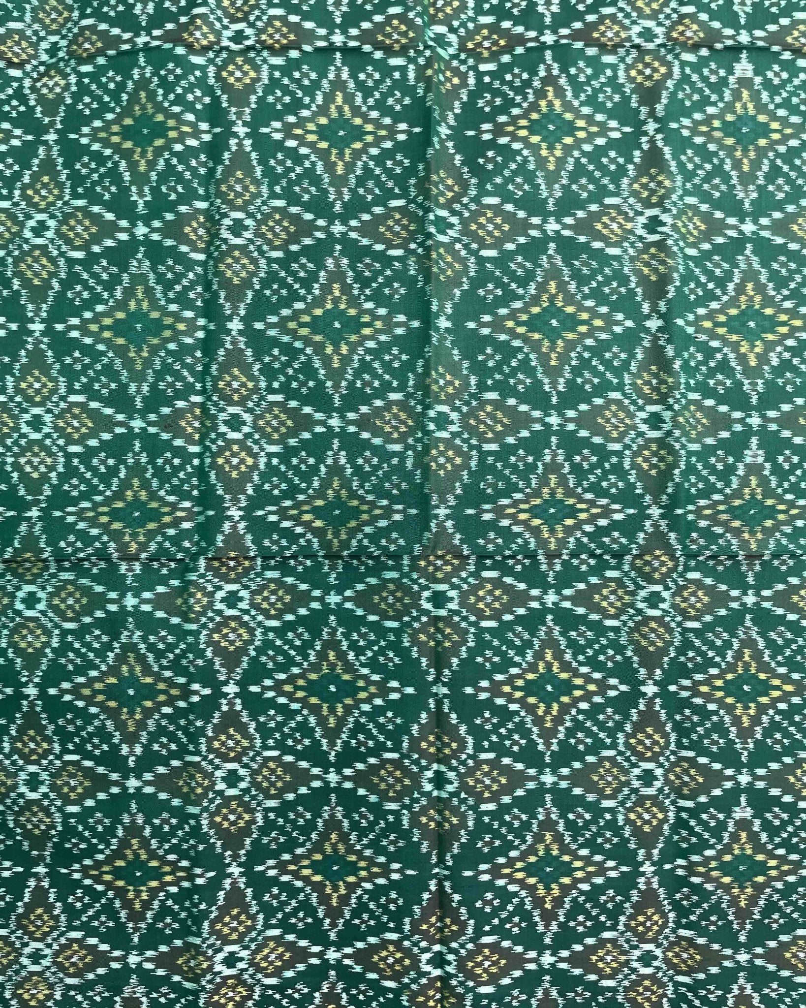 Peacock Shaded Green Solsitara Design Patola Dupatta - SindhoiPatolaArt