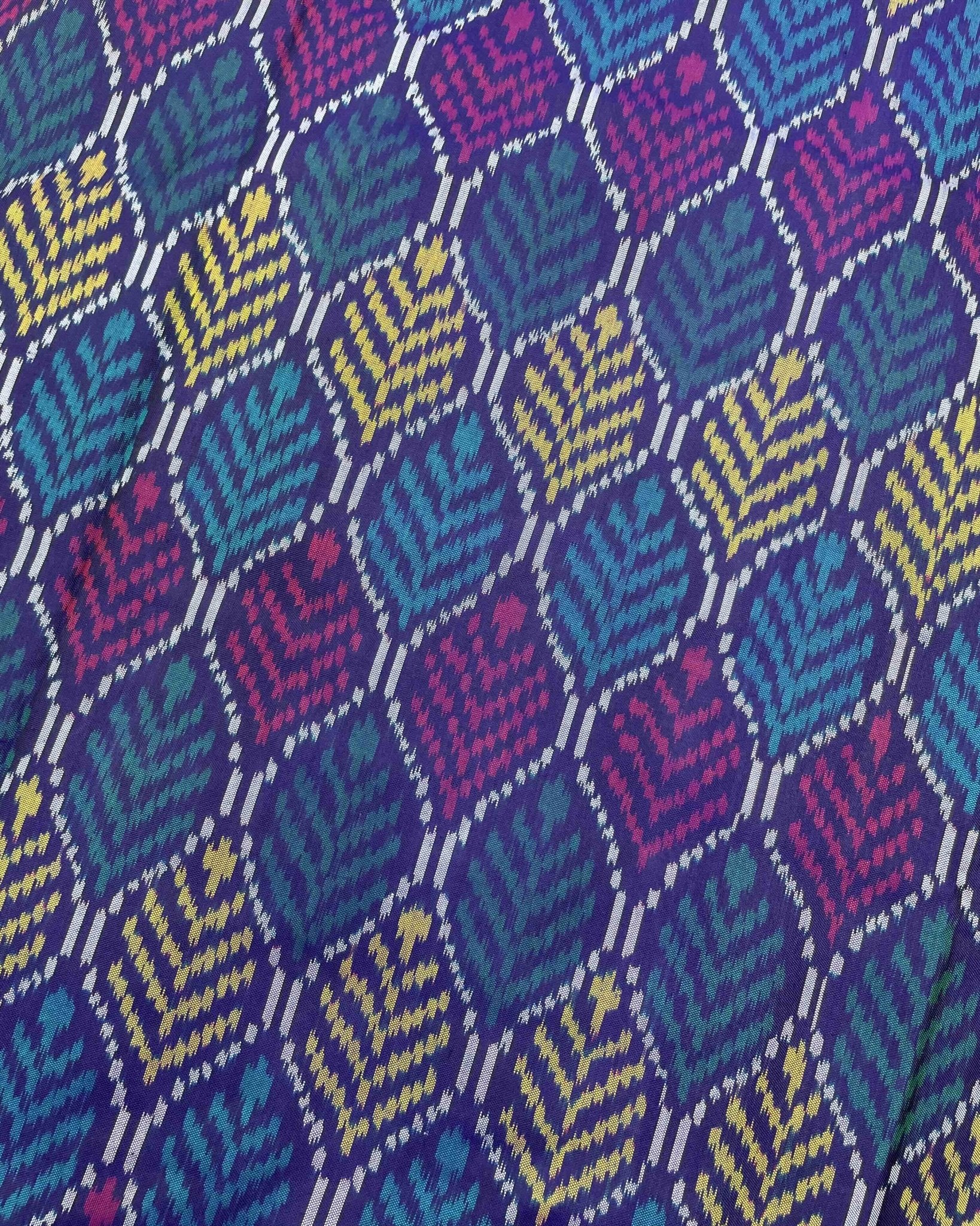 Pink & Blue Fancy Leaves Design Patola Saree - SindhoiPatolaArt