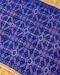 Pink & Blue Manekchowk Designer Patola Saree - SindhoiPatolaArt