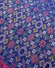 Pink & Blue Manekchowk Designer Patola Saree - SindhoiPatolaArt