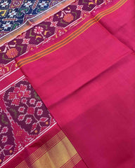 Pink & Blue Manekchowk Designer Patola Saree - SindhoiPatolaArt