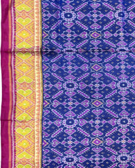 Pink & Blue Manekchowk Designer Patola Saree - SindhoiPatolaArt
