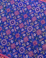 Pink & Blue Manekchowk Patola Saree - SindhoiPatolaArt