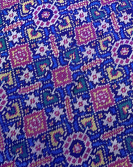 Pink & Blue Manekchowk Patola Saree - SindhoiPatolaArt