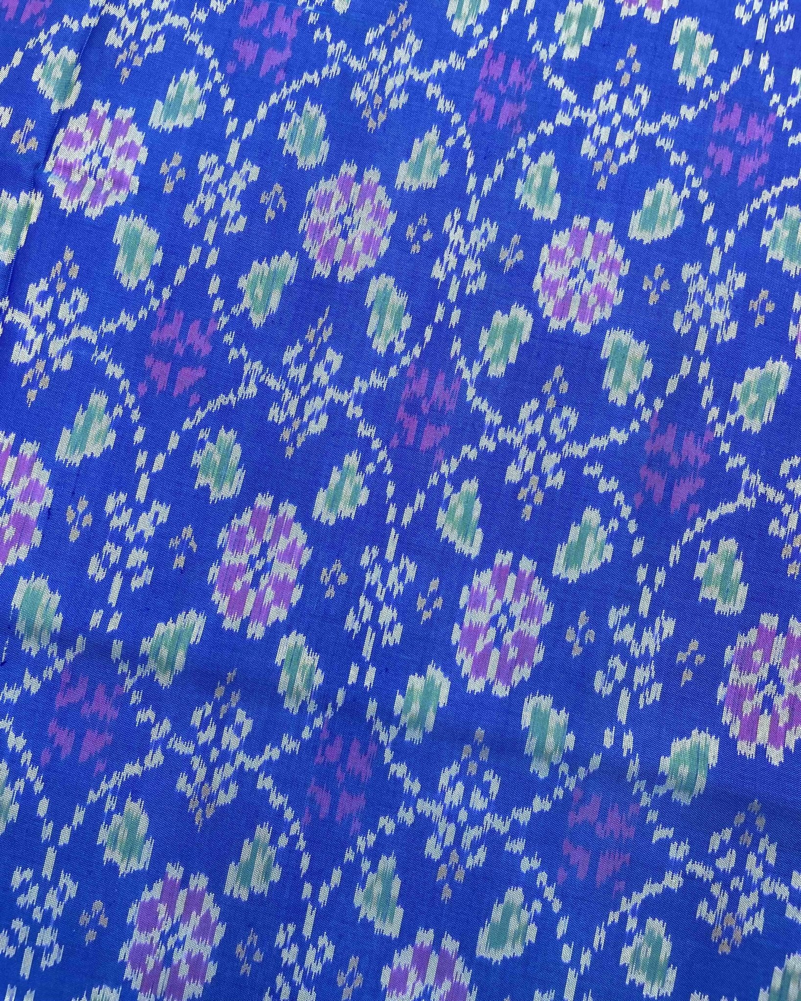 Pink & Blue Solsitara Design Patola Saree - SindhoiPatolaArt