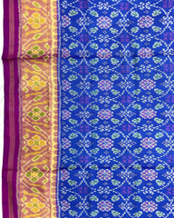 Pink & Blue Solsitara Design Patola Saree - SindhoiPatolaArt