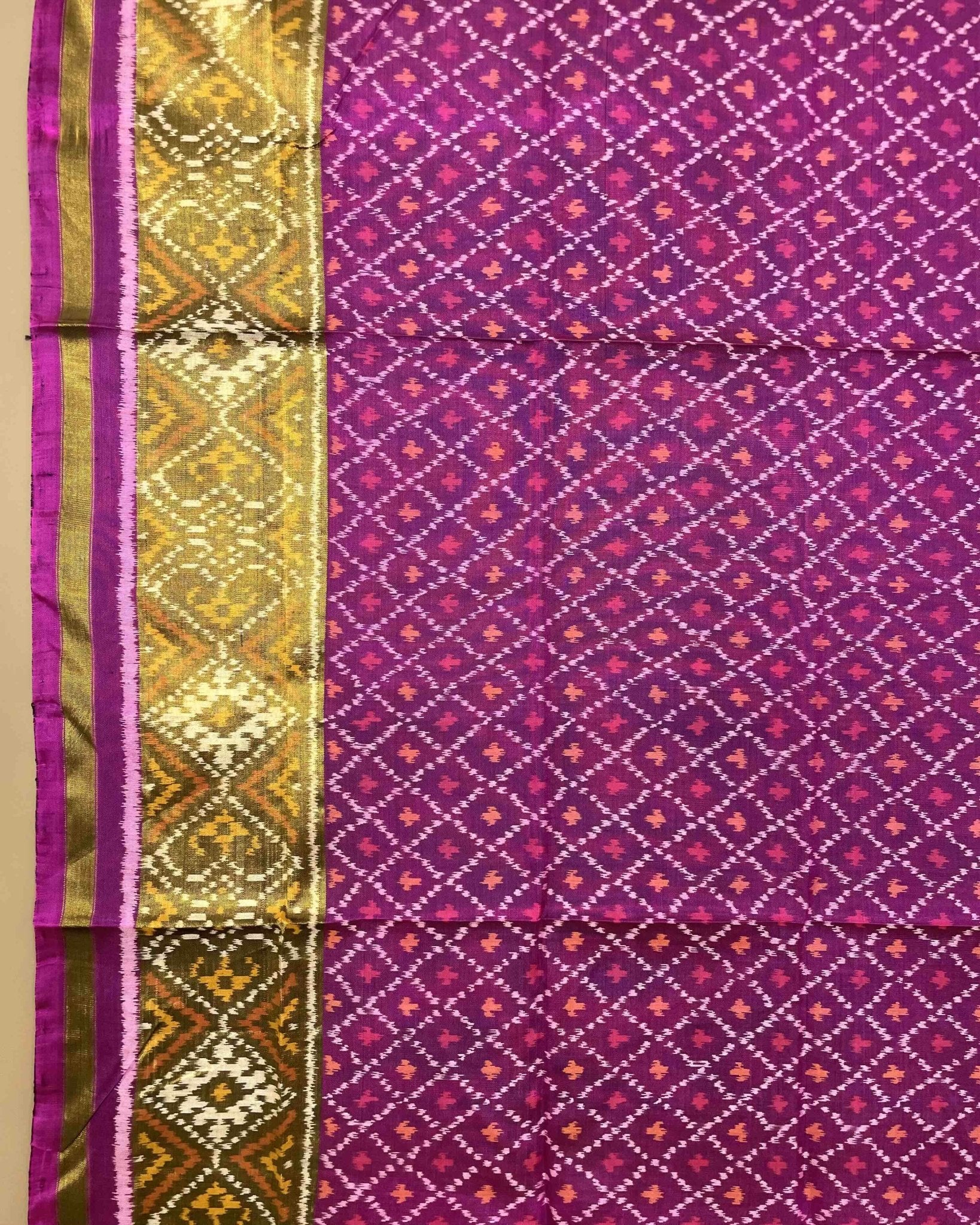 Pink Booty Designer Patola Dupatta - SindhoiPatolaArt
