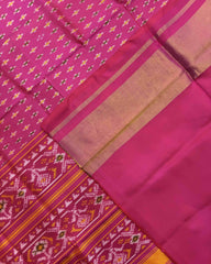 Pink Booty Patola Saree - SindhoiPatolaArt