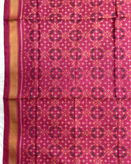 Pink Buttoful Design Patola Dupatta - SindhoiPatolaArt