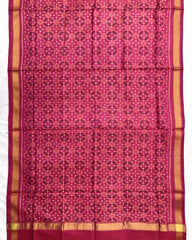 Pink Buttoful Design Patola Dupatta - SindhoiPatolaArt