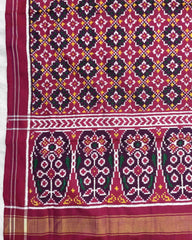 Pink Buttonful Design Patola Dupatta - SindhoiPatolaArt