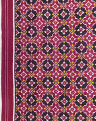 Pink Buttonful Design Patola Dupatta - SindhoiPatolaArt