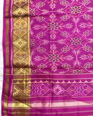 Pink Chhabdi Patola Dupatta - SindhoiPatolaArt