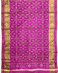 Pink Chhabdi Patola Dupatta - SindhoiPatolaArt