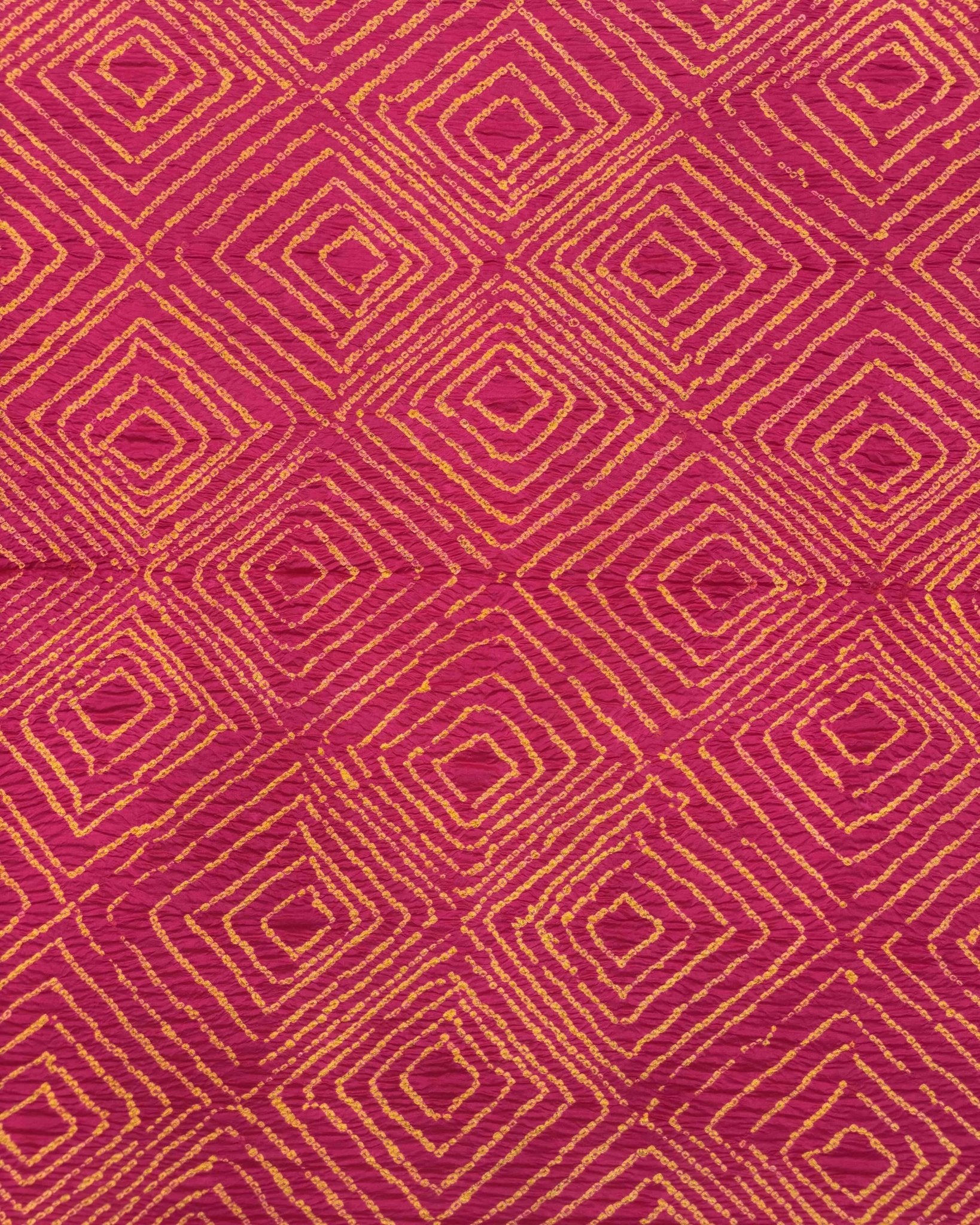 Pink Chiniya Bandhani Saree - SindhoiPatolaArt