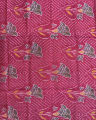 Pink Fancy Flower Patola Dupatta - SindhoiPatolaArt